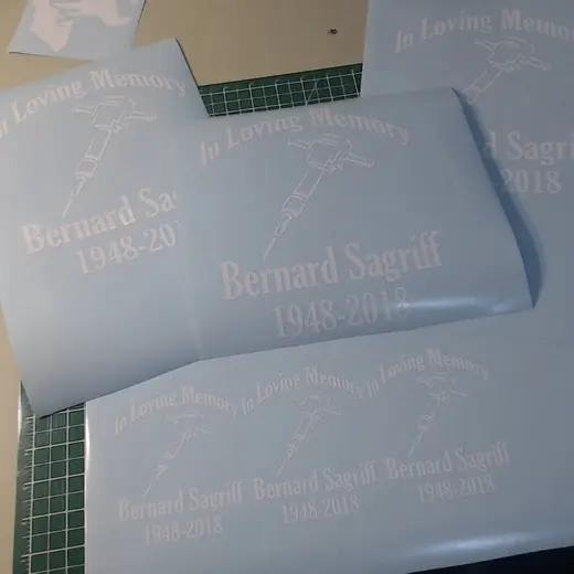 Custom die-cut vinyl decal work by Signs613 — example 2