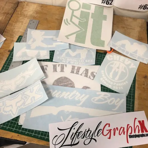 Custom die-cut vinyl decal work by Signs613 — example 22