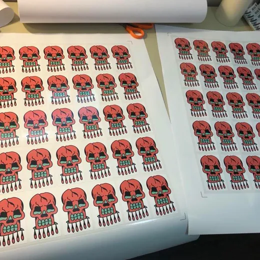 Full-colour printed and contour-cut sticker sheets by Signs613